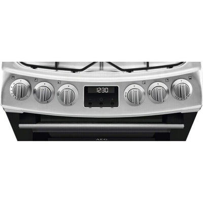AEG CGX1130ACM 55cm Freestanding Gas Cooker with Double Oven in Stainless Steel