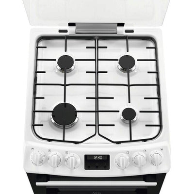 AEG CGX1130ACW 55cm Freestanding Gas Cooker With Double Ovens in White