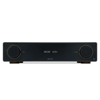 Arcam A15+ Integrated Amplifier with Klipsch RP-600M II Bookshelf Speakers Ebony Pair HiFi Package