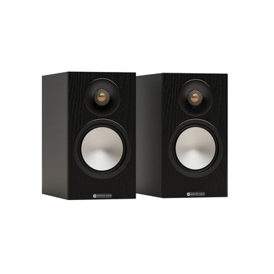 Arcam A5+ Integrated Amplifier with Monitor Audio Bronze 50 7G Bookshelf Speakers Pair - Black