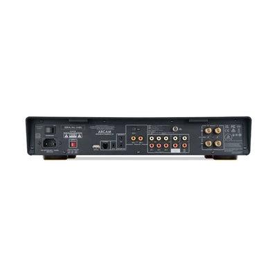 Arcam A5+ Integrated Amplifier with Wharfedale Linton Heritage Standmount Speakers with Matching Stands - Black