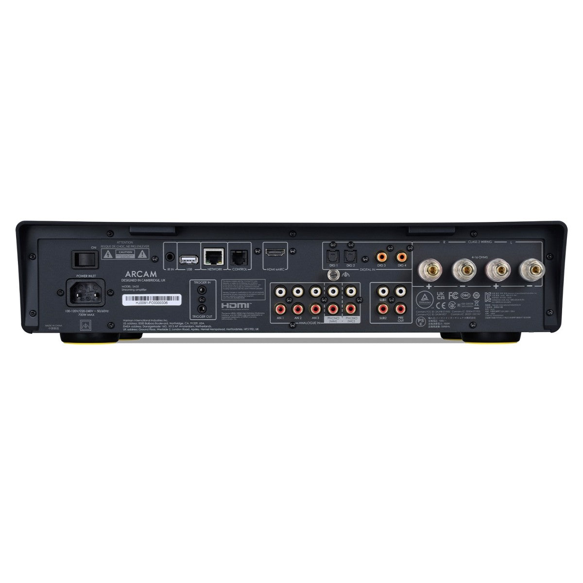 Arcam Radia SA35 Streaming Integrated Amplifier with Bowers and Wilkins 606 S3 Bookshelf Speakers Pair Black HiFi Package