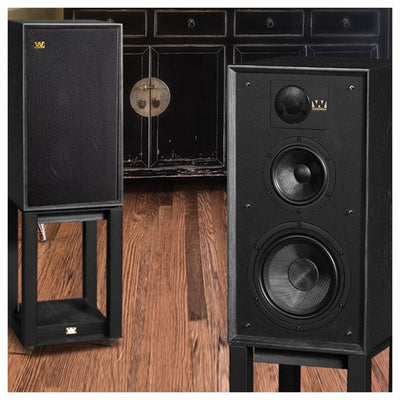 Arcam Radia SA45 Streaming Amplifier with Wharfedale Linton Heritage Standmount Speakers with Matching Stands - Black