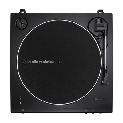 Audio Technica ATLP60XBT Fully Automatic Bluetooth Wireless Turntable with AT-SP3X Powered Bookshelf Speakers HiFi Package Black