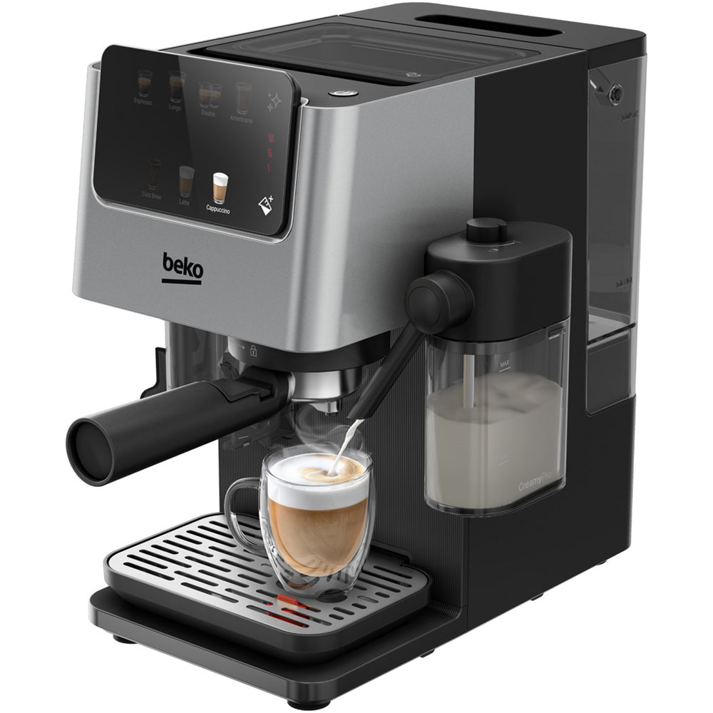 Beko CED7524X Espresso Machine with Integrated Grinder and Milk Cup Silver