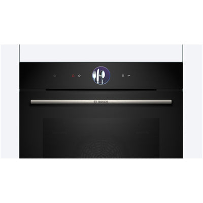Bosch HBG7764B1B 60cm Series 8 Pyrolytic Electric Built in Single Oven with Air Fry Funtion in Black