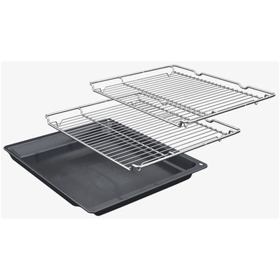 Bosch HQA534BB3B 60cm Series 4 Electric Built in Single Oven with Added Steam Function in Black