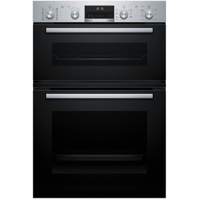 Bosch MBA578BS7B Series 6 Built-In Electric Double Oven Stainless Steel - A Rated