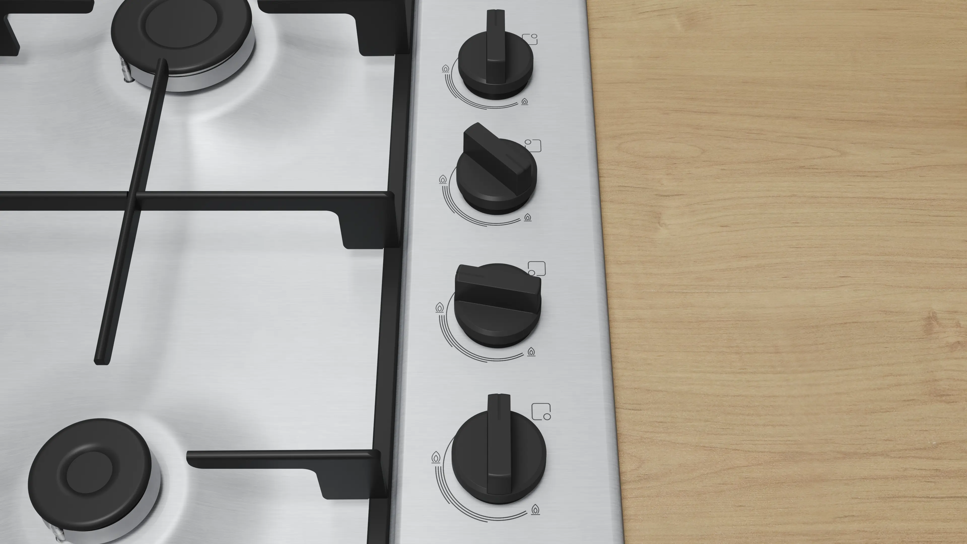 Bosch Series 2 PBP6B5K60 60cm Gas Hob Stainless Steel