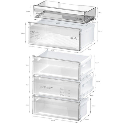 Bosch Series 4 KGN492LDFG Freestanding Frost Free Fridge Freezer Stainless Steel