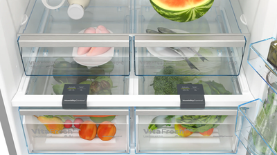 Bosch Series 4 KGN86VIEAG Freestanding No Frost Fridge Freezer Brushed Steel