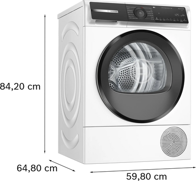Bosch Series 6 WQH246D9GB Freestanding 9kg Heat Pump Tumble Dryer White