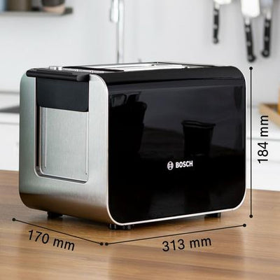 Bosch Styline TAT8613NGB 2 Slice Toaster Black Clearance