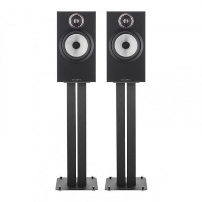 Bowers & Wilkins 606 S3 Bookshelf Speakers with FS-600 S3 Stands Black