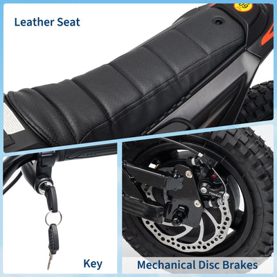 Garvee 24V Kids Electric Dirt Bike 350W Motor 10MPH Speed Rear Suspension Rubber Tires Black Backyard Adventure