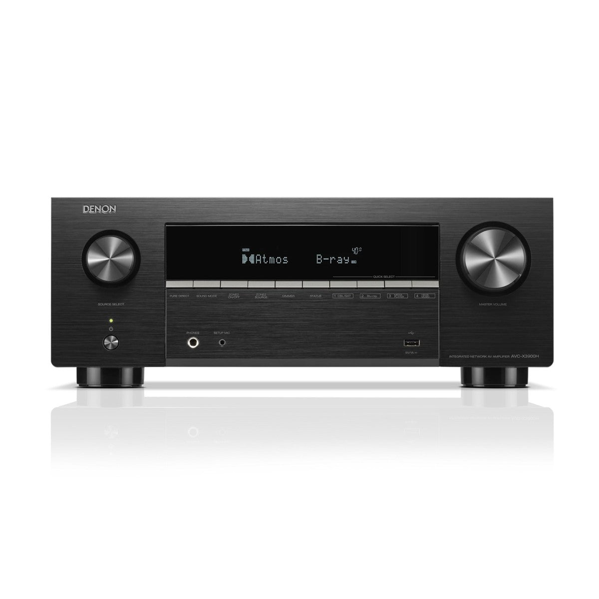 Denon AVC-X3900H 9.4 Ch. 105W 4K/8K Dolby Atmos AV Amplifier Powered by HEOS - Black