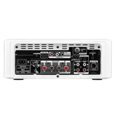 Denon CEOL RCD-N12 DAB+ Hi-Fi System White with Klipsch R-60M Bookshelf Speakers Pair HiFi Package