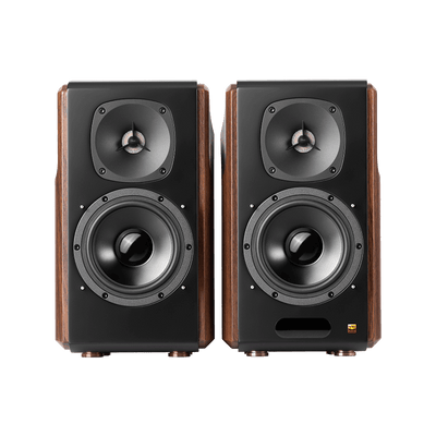Edifier S2000MKIII Classic Hi-Res Bluetooth 5.0 Active Bookshelf Speakers Brown