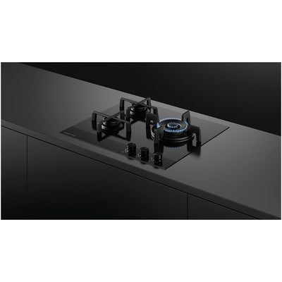 Fisher and Paykel CG603DLPGB4 Series 9 60cm 3 Burner Gas Hob Black Glass