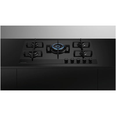 Fisher and Paykel CG905DNGGB4 Series 9 90cm 5 Burner Gas Hob Black