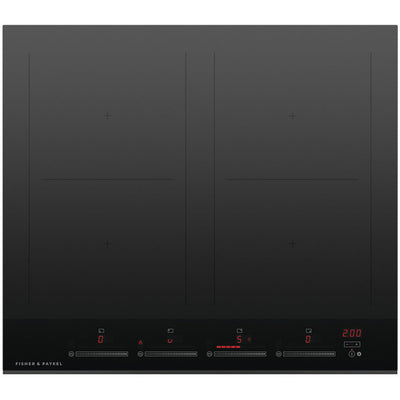 Fisher and Paykel CI604DTB4 Series 9 60cm Frameless 4 Zone Induction Hob Black