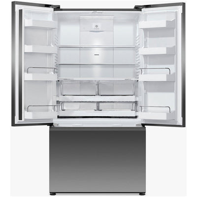 Fisher And Paykel RF540ANUB6 Series 7 Freestanding Plumbed-In American Fridge Freezer Stainless Steel Black Steel