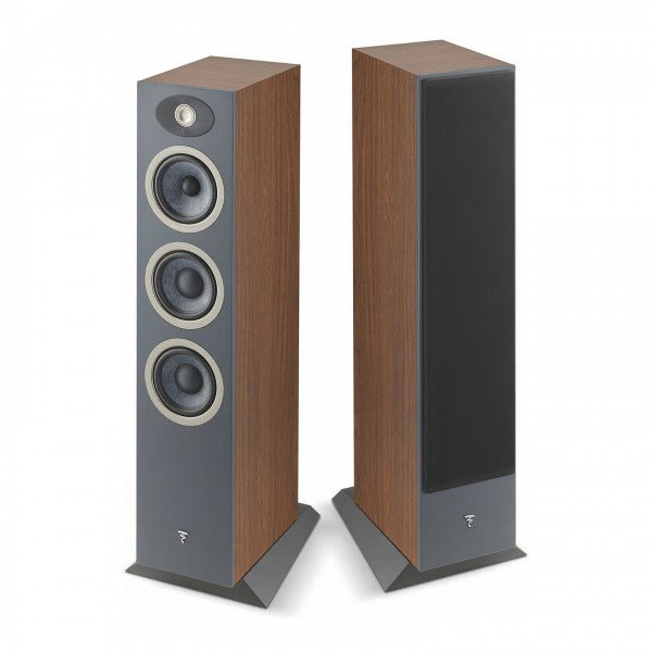 Focal Theva N2 Compact Floor Standing Speakers Pair Dark Wood