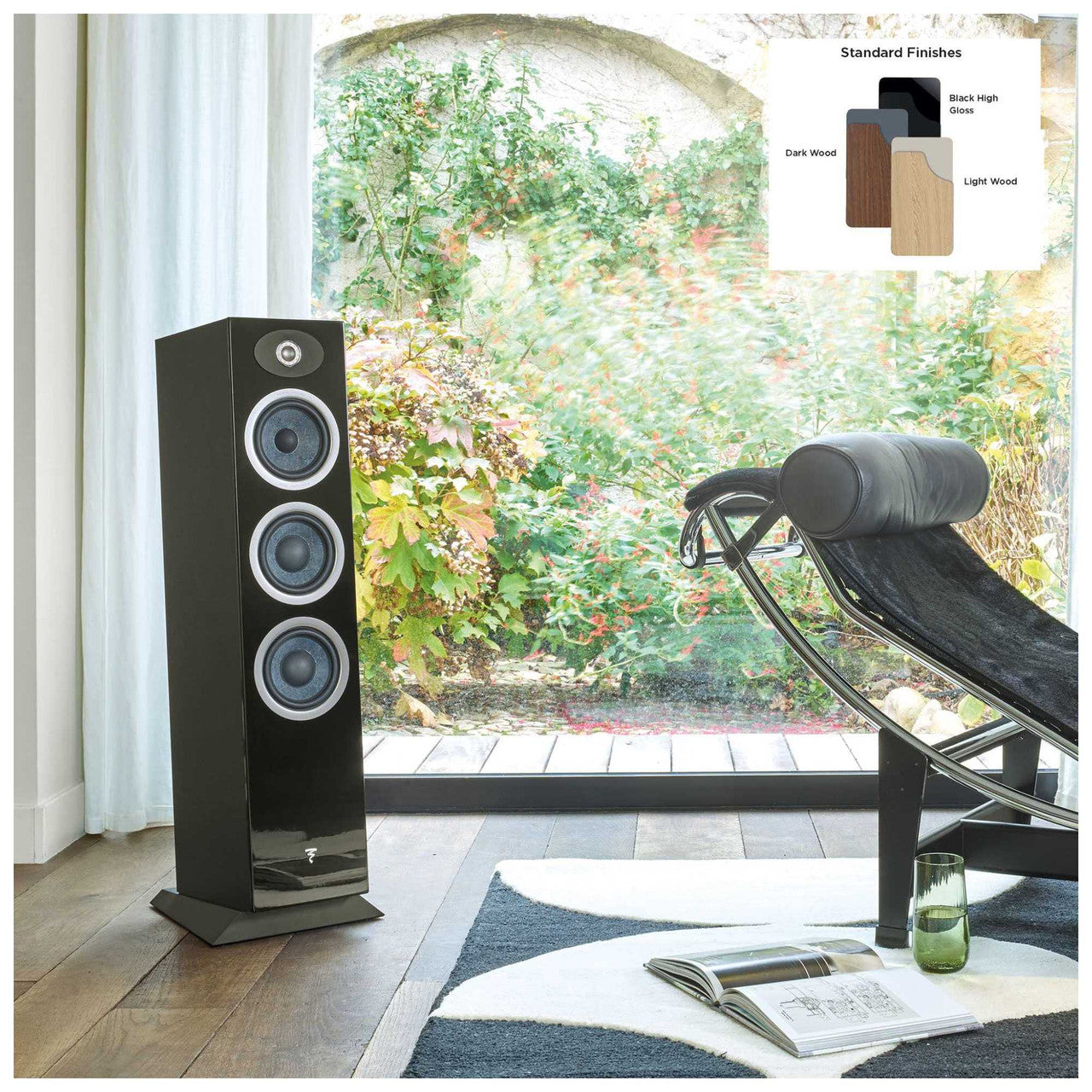 Focal Theva N2 Compact Floor Standing Speakers Pair Dark Wood