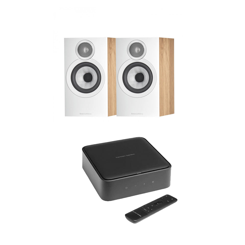 Harman Kardon Citation Amp with Bowers & Wilkins 607 S3 Bookshelf Speakers Oak Package