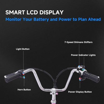 Garvee 26 Inch Adult 3 Wheel Electric Tricycle with Basket, Fat Tires,7 Speeds,350W Powerful Motor, 36V 10Ah Removable Battery - Beige