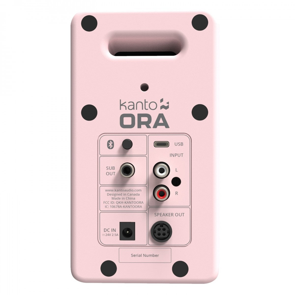 Kanto ORA 100W Powered Reference Desktop Speakers with Bluetooth & SE2 Speaker Stands Package Pink