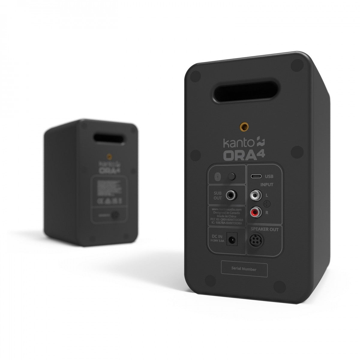 Kanto ORA4 140W Powered Reference Desktop Speakers with Bluetooth Black - Ex Display Clearance