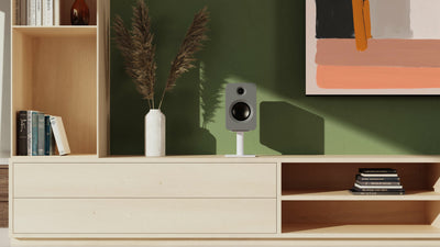Kanto REN 200W Powered Bookshelf Speakers Pair with HDMI ARC USB-C and Bluetooth 5.3 - Matte Grey