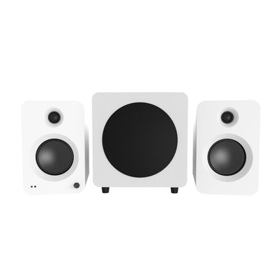 Kanto REN 200W Powered Bookshelf Speakers Pair with HDMI ARC USB-C and Bluetooth 5.3 - Matte White