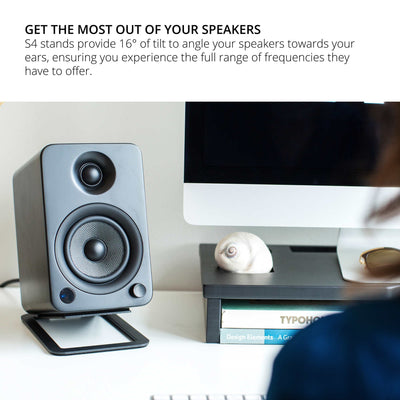 Kanto S4 Medium Desktop Speaker Stands Black