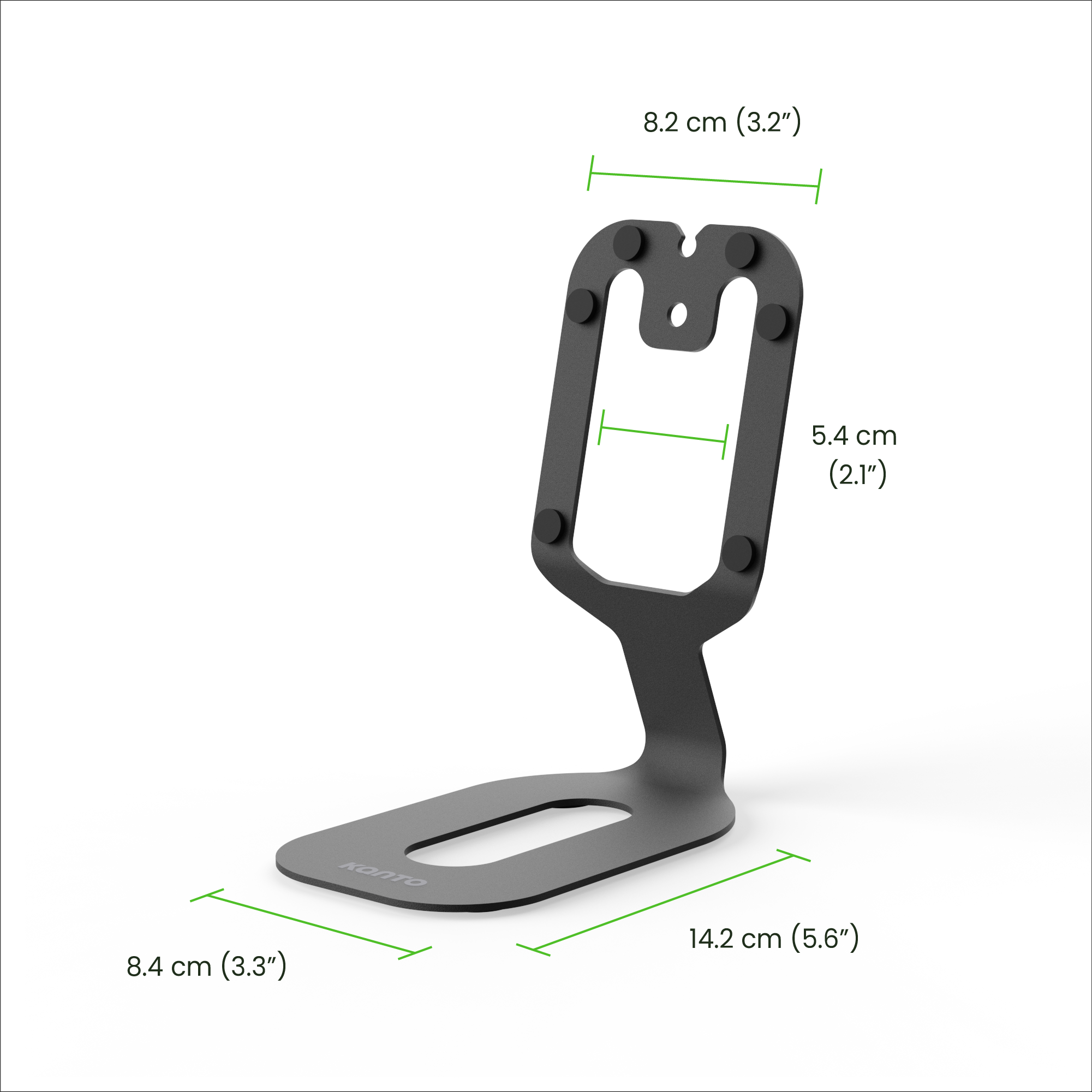Kanto SU2 Rear-Mounted Desktop Stands for UKI and ORA Speakers Black