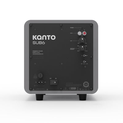 Kanto SUB6 200W 6 Inch Vinyl Subwoofer - Matte Grey