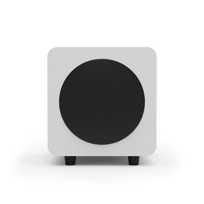 Kanto SUB6 200W 6 Inch Vinyl Subwoofer - Matte White with Black Grill