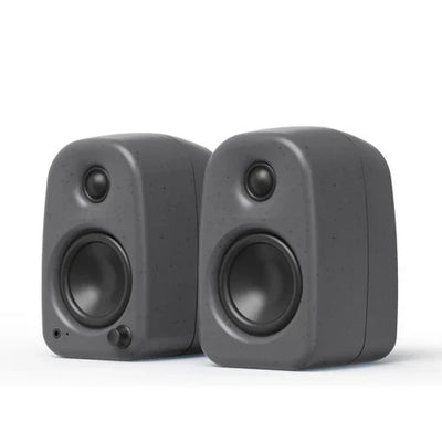 Kanto UKI 100W Bluetooth Desktop Speakers With SPW3 Universal Speaker Wall Mount Grey