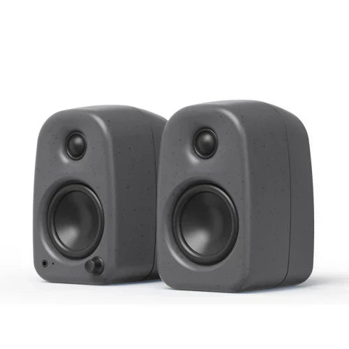 Kanto UKI 100W Bluetooth Desktop Speakers With SPW3 Universal Speaker Wall Mount Grey