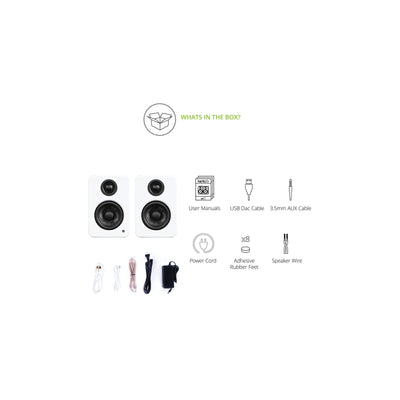 Kanto YU2 Powered Desktop Speakers Matte White