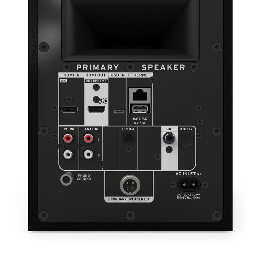 Klipsch The Fives II Active Bookshelf Speakers - Ebony