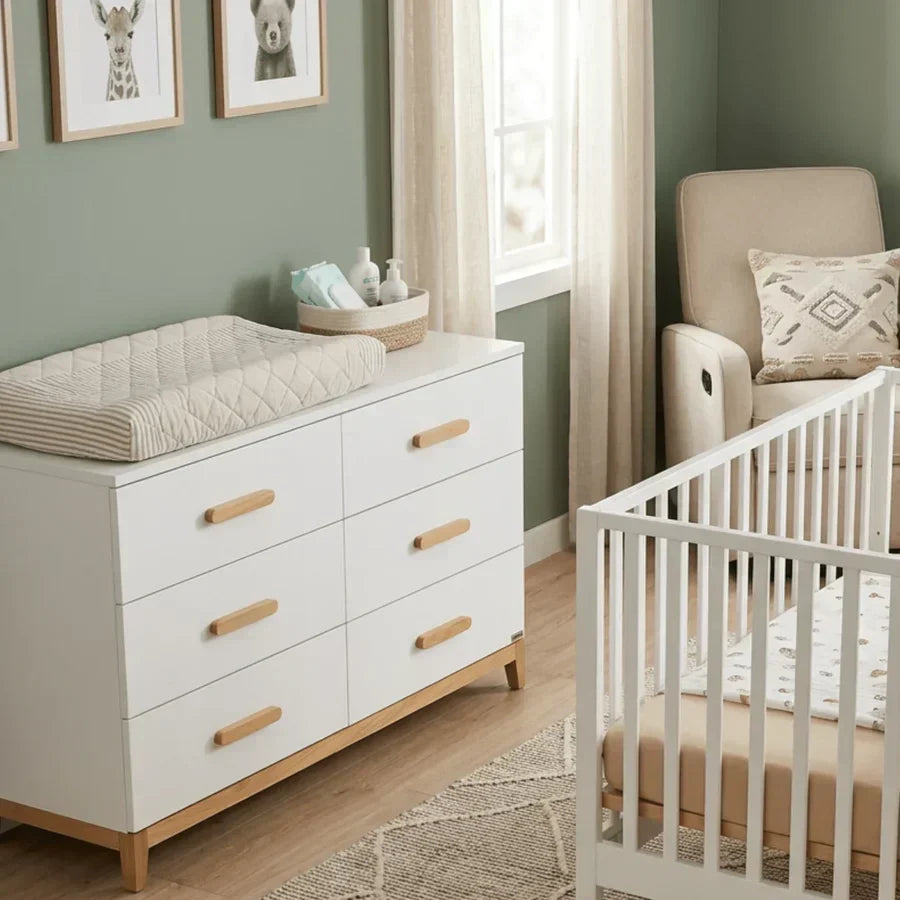 dadada LaLa Big 6-drawer Dresser - White/Natural