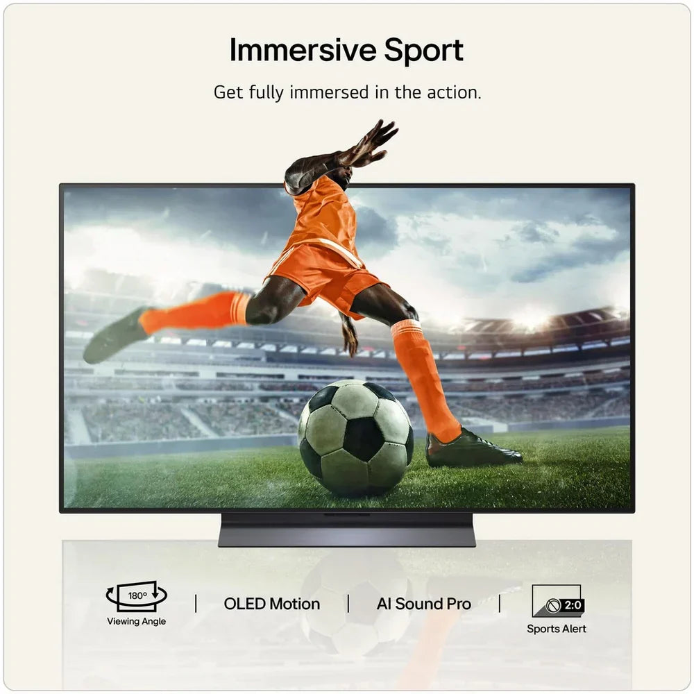 LG OLED48C66LB 48 Inch OLED evo AI C6 4K Ultra HD HDR Smart TV 2026