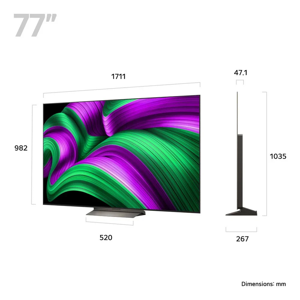 LG OLED77C56LB 77 Inch 4K OLED evo AI C5 4K Ultra HD HDR Smart TV