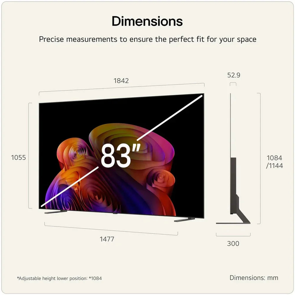 LG OLED83B6ELB 83 Inch OLED 4K Ultra HD HDR Smart AI TV 2026