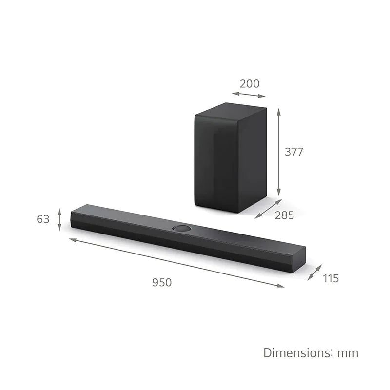 LG US70TY 3.1.1 Channel Dolby Atmos Soundbar with Subwoofer