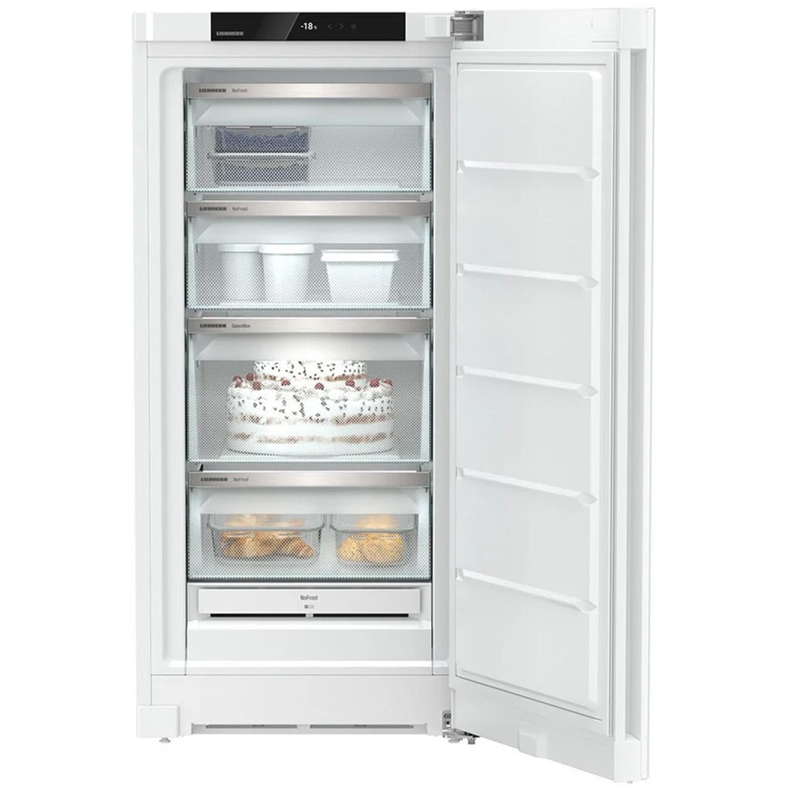 Liebherr Pure FNE4204 60cm 160L No Frost Freestanding Tall Upright Freezer White