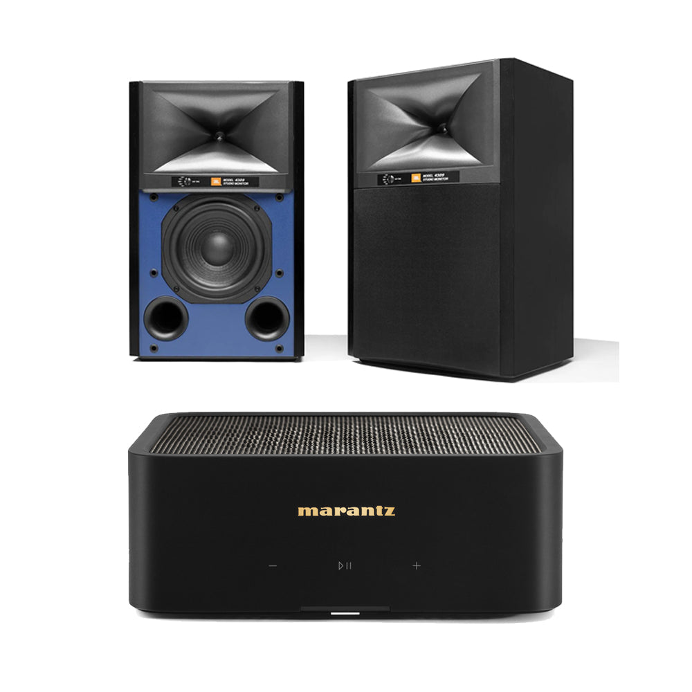 Marantz MODEL M1 2.1 Channel Streaming Amplifier with JBL 4309 Studio Monitor Bookshelf Speakers Pair - Black