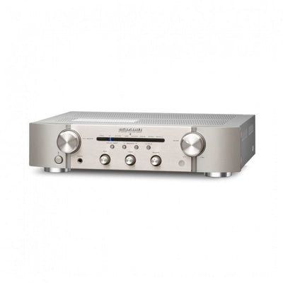 Marantz PM6007 Integrated Amp & CD6007 CD Player Silver with Bowers & Wilkins 607 S3 Speakers White